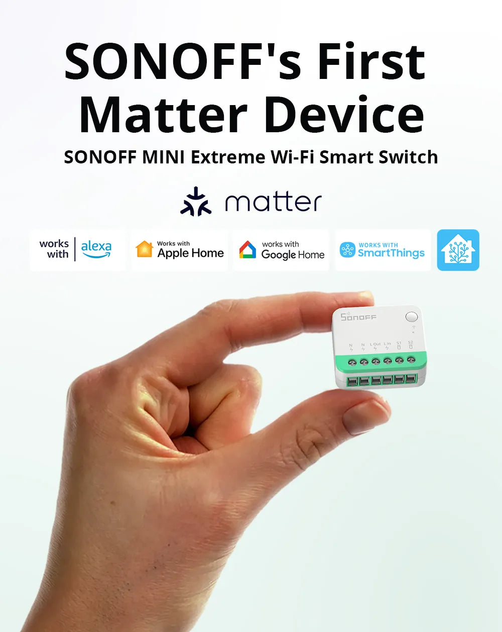 Sonoff Sonoff MINIR4M älykytkin (Matter-yhteensopiva)