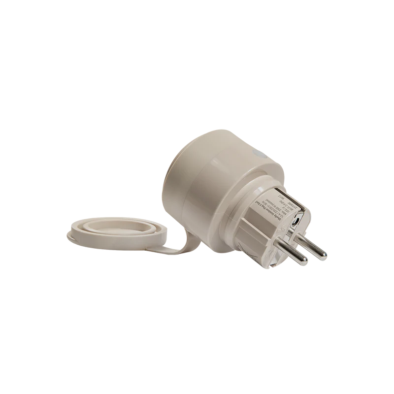 Shelly Outdoor Plug S Gen3 – IP44 ulkoälypistorasia 12A / 2500W, energiankulutusmittaus + Matter (WiFi/Bluetooth)