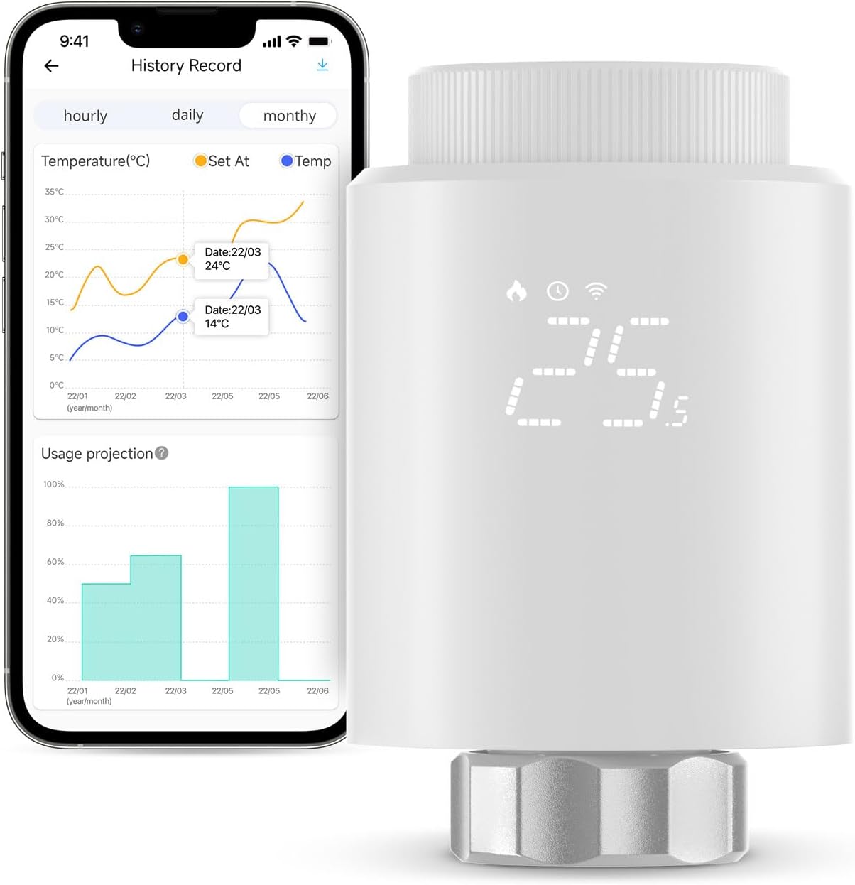 Sonoff Zigbee Älykäs termostaatti lämpöpatteriin TRVZB